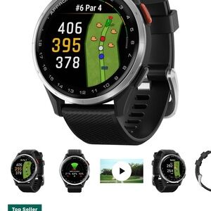 Garmin Black and Silver GPS Smartwatch